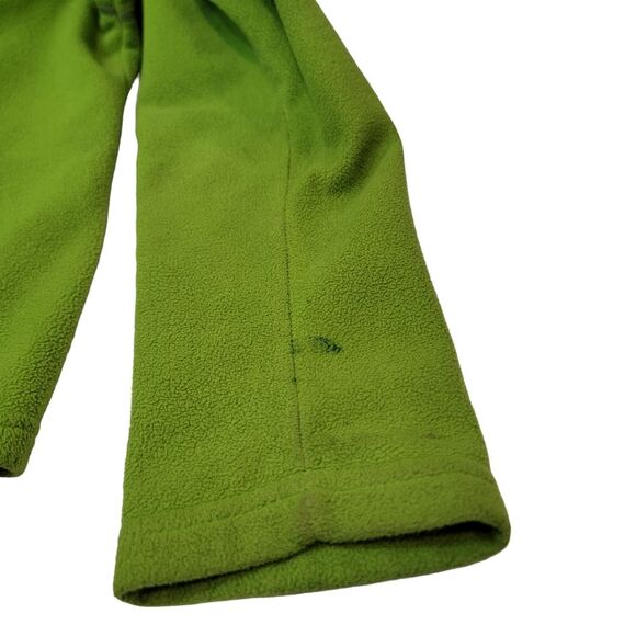 PATAGONIA Lime Green Pullover 1/4 Zip Hooded Fleece size Kids L - Picture 7 of 7